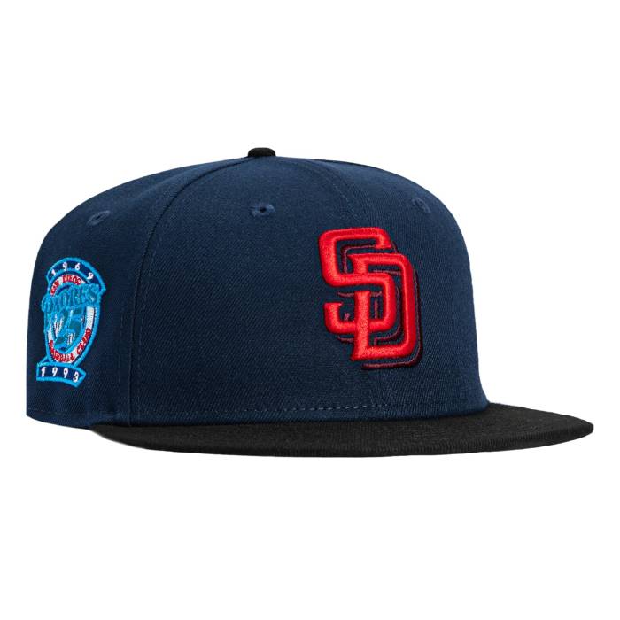 ニューエラ New Era 【 59Fifty Horror Pack San Diego Padres 25Th Anniversary Patch Hat Men Navy / Black / Red 】 パドレス メンズ 紺色 ネイビー 黒色 ブラック Red 赤・レッド｜スニケス 19,800円