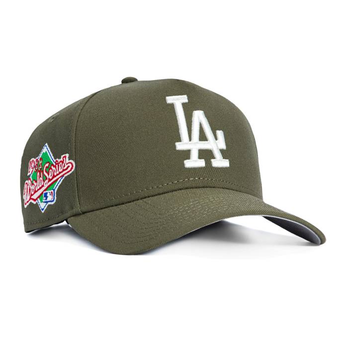 ニューエラ New Era 【 9Forty A-Frame Los Angeles Dodgers 1988 World Series Patch Snapback Hat Men Olive / Ivy 】 ドジャース シリーズ Snapback スナップバック バッグ メンズ olive オリーブ｜スニケス