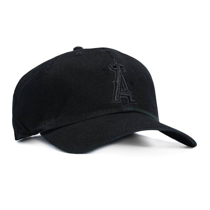フォーティーセブンブランド 47 Brand 【 Cleanup Los Angeles Angels Adjustable Hat Men Black On Black 】 angels エンジェルス メンズ 黒色 ブラック