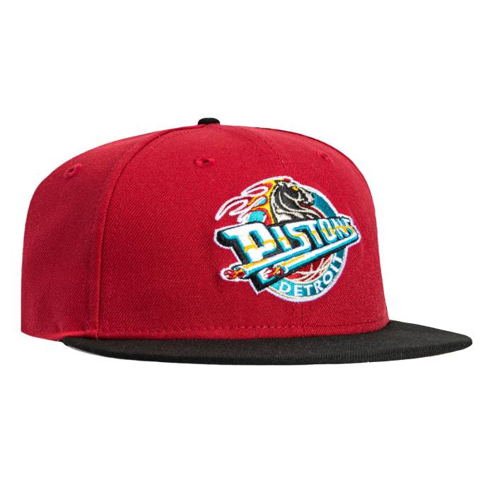 【★百貨店SALE★6/11真夜中2時迄】ニュー内鰓 New Era 【 59Fifty Detroit Pistons 1998 Alternate Hat Men Cardinal / Black 】 自動車の街 ピストンズ メンズ 枢機卿 黒いこと 黒いこと