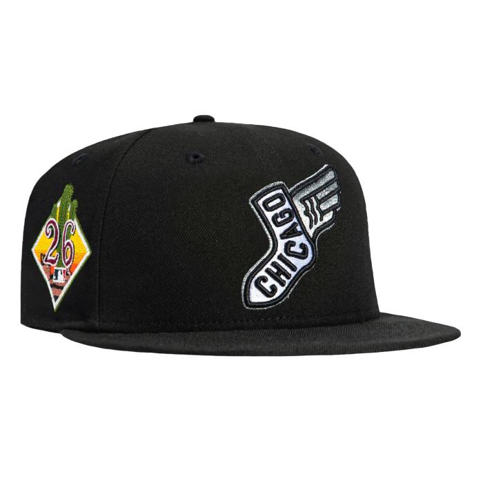 【★百貨店SALE★6/11真夜中2時迄】ニュー内鰓 New Era 【 59Fifty Chicago White Sox 2026 Arizona Spring Training Patch City Hat Men Black 】 風の強い町 白いこと 白いこと アリゾナ Spring 春月 形づくる シティ メンズ 黒いこと 黒いこと