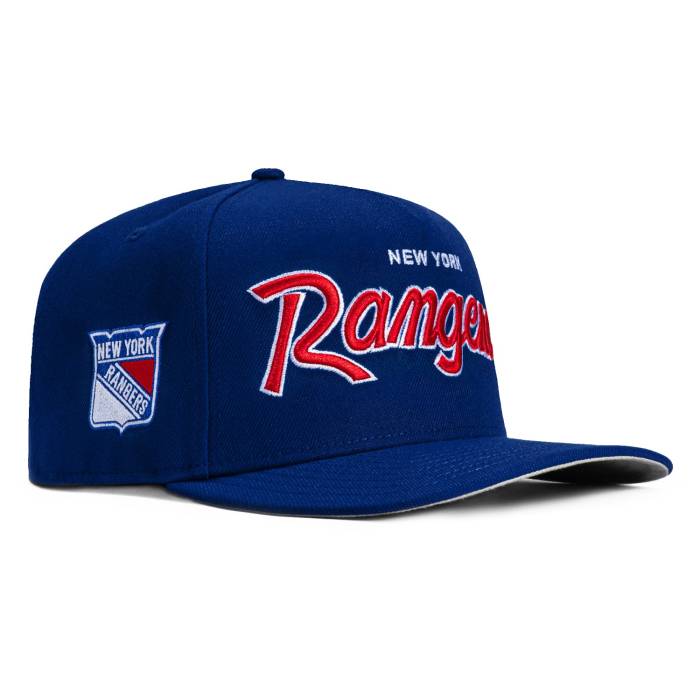 ニューエラ New Era 【 9Fifty A-Frame New York Rangers Logo Patch Snapback Script Hat Men Royal 】 レンジャース ロゴ Snapback スナップバック バッグ スクリプト メンズ｜スニケス