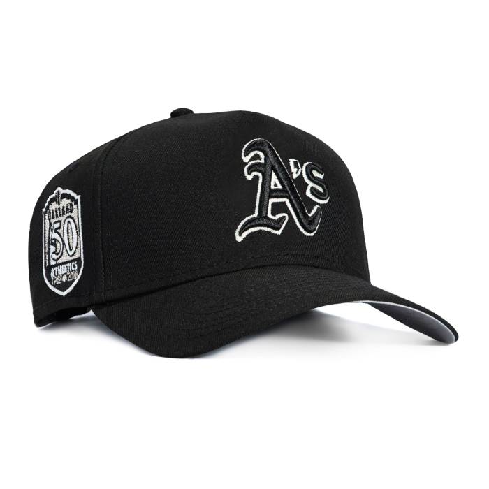 ニューエラ New Era 【 9Forty Gitd A-Frame Oakland Athletics 50Th Anniversary Patch Snapback Hat Men Black / White 】 オークランド アスレチックス Snapback スナップバック バッグ メンズ 黒色 ブラック 白色 ホワイト|スニケス