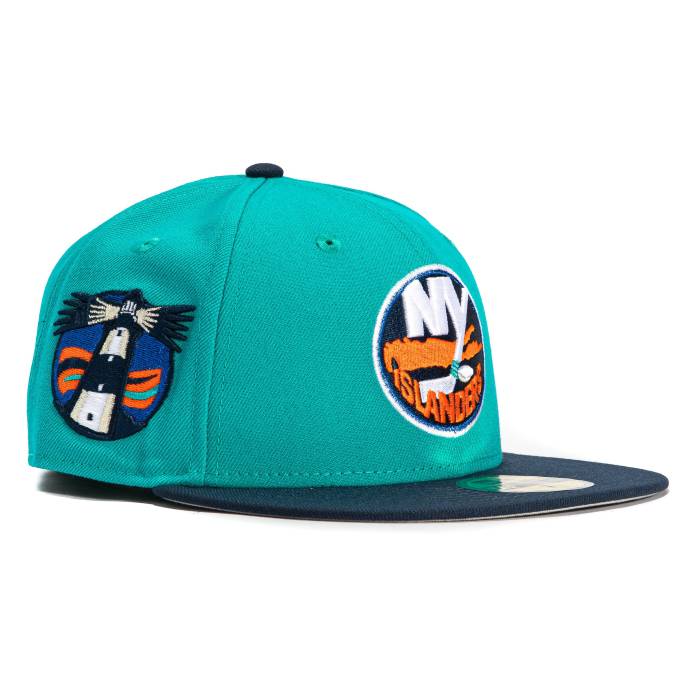 ニューエラ New Era 【 59Fifty New York Islanders Logo Patch 1995 Alternate Hat Men Teal / Navy 】 アイランダース ロゴ メンズ 紺色 ネイビー｜スニケス