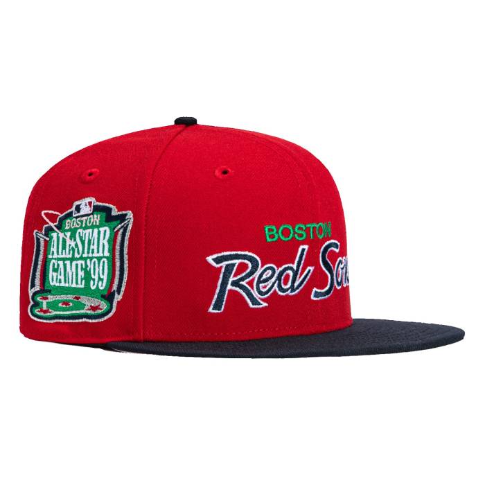 ニューエラ New Era 【 59Fifty Boston Red Sox 1999 All Star Game Patch Script Hat Men Red / Navy 】 ボストン Red 赤・レッド Game ゲーム スクリプト メンズ Red 赤・レッド 紺色 ネイビー
