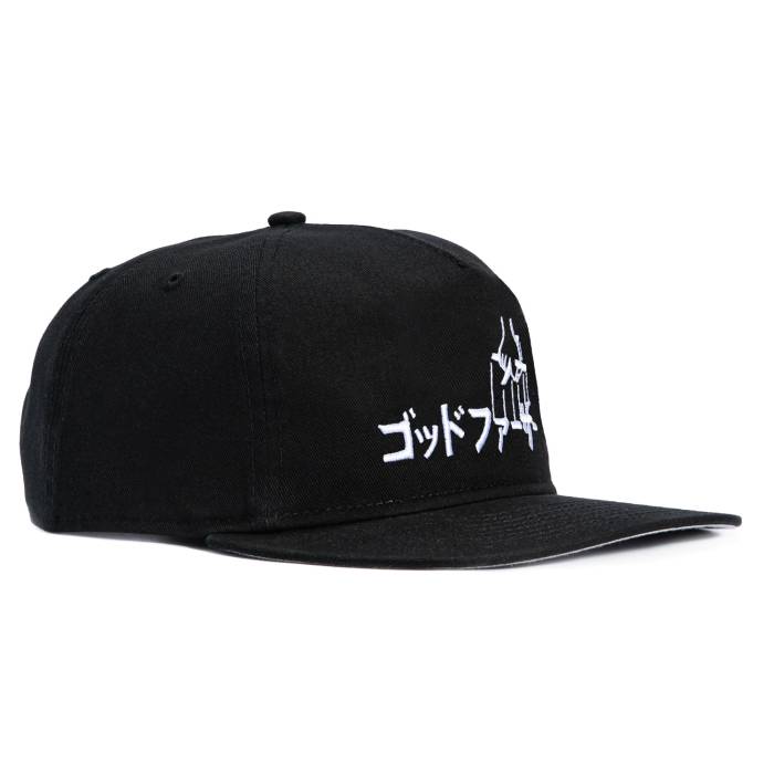 ニュー内鰓 New Era 【 19Twenty Godfather Script Snapback Pre-Curved Hat Men Black / White 】 脚本 Snapback スナップバック 御徒面子 メンズ 黒いこと 黒いこと 白いこと 白いこと