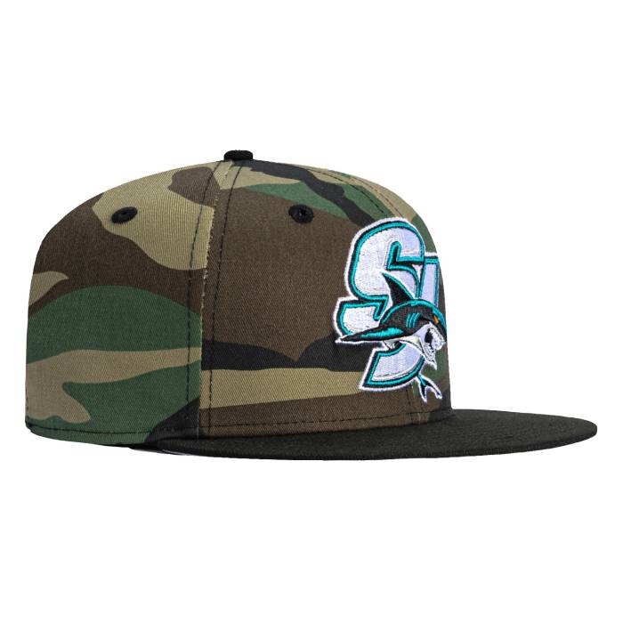ニューエラ New Era 【 59Fifty San Jose Sharks Sj Alternate Hat Men Camo / Black 】 シャークス メンズ カモ柄 黒色 ブラック
