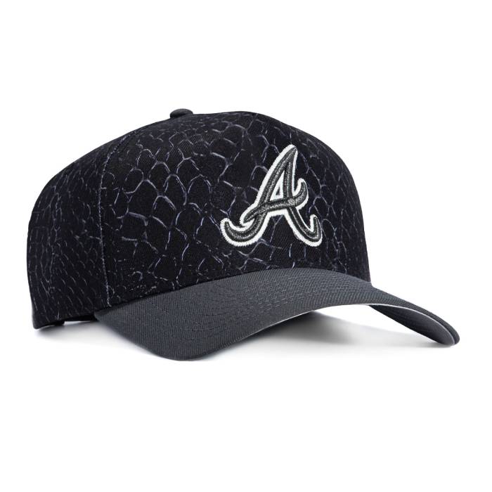 ニューエラ New Era 【 9Forty A-Frame Snake Skin Atlanta Braves Snapback Hat Men Black / Graphite 】 アトランタ ブレーブス Snapback スナップバック バッグ メンズ 黒色 ブラック|スニケス