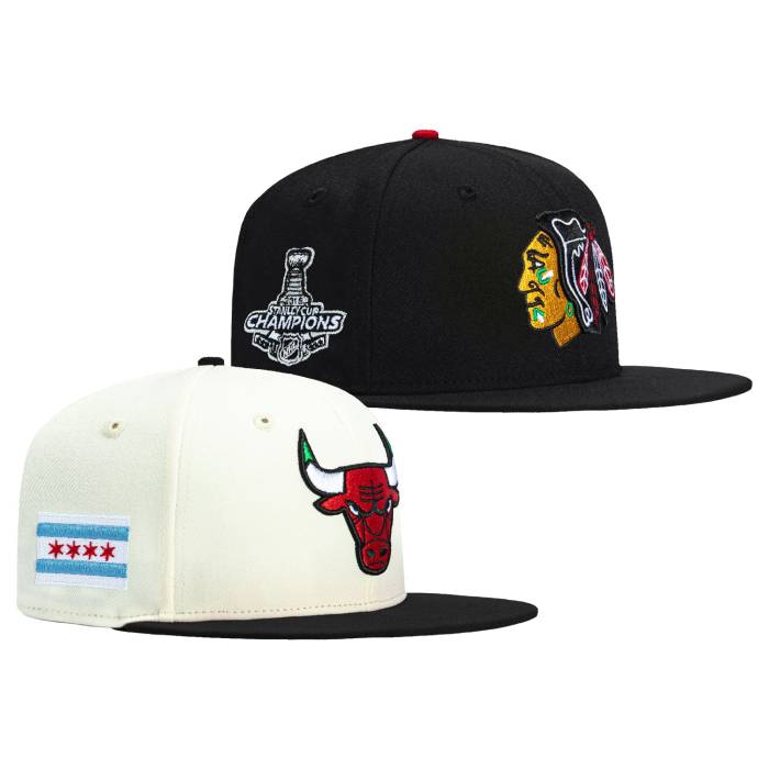 ニュー内鰓 New Era 【 59Fifty Nba X Nhl Crossover Chicago Pack Men Multi-Color 】 風の強い町 メンズ