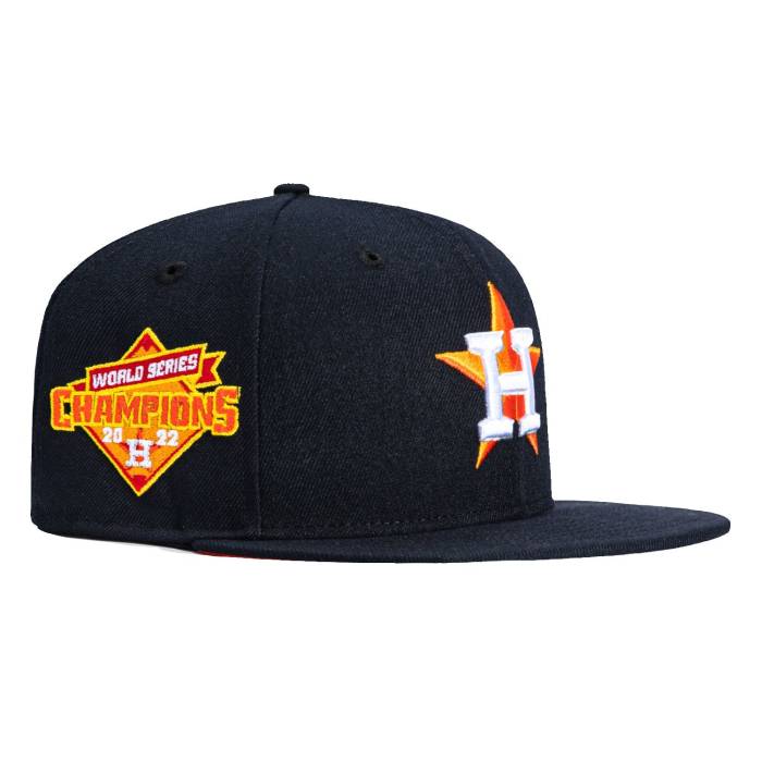 ニューエラ New Era 【 59Fifty Houston Astros 2022 World Series Champions Patch Orange Uv Hat Men Navy 】 ヒューストン アストロズ シリーズ orange 橙・オレンジ メンズ 紺色 ネイビー｜スニケス