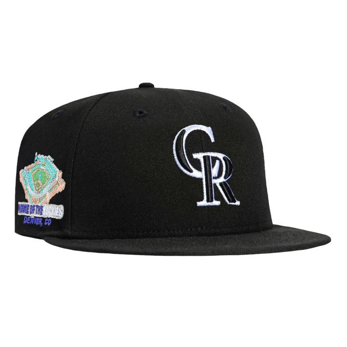 ニューエラ New Era 【 59Fifty Colorado Rockies Stadium Patch Hat Men Black / White 】 コロラド ロッキーズ スタジアム メンズ 黒色 ブラック 白色 ホワイト｜スニケス
