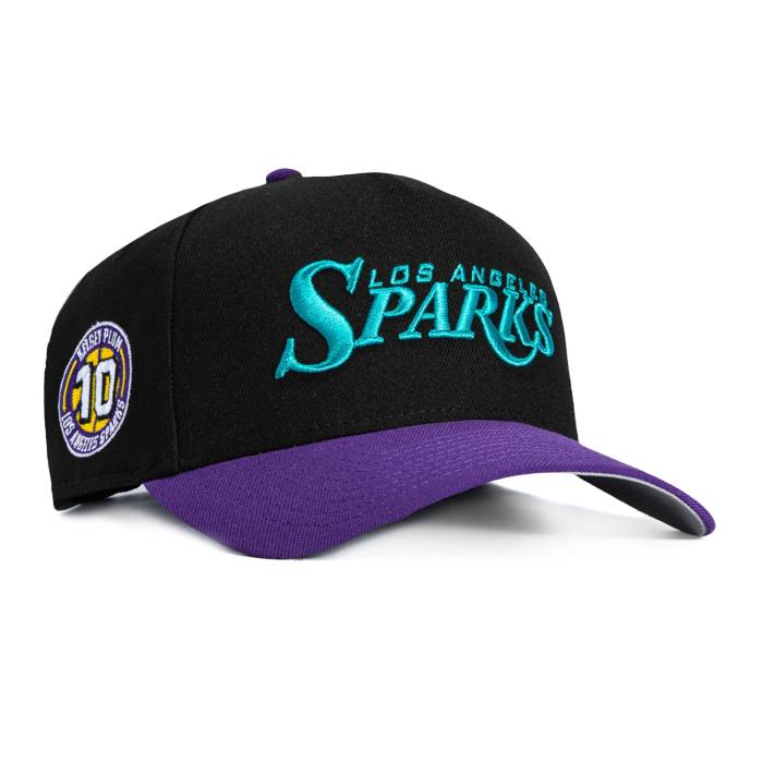 ニュー内鰓 New Era 【 9Forty A-Frame Los Angeles Sparks Kelsey Plum Circle Patch Snapback Hat Men Black / Purple 】 Snapback スナップバック 御徒面子 メンズ 黒いこと 黒いこと Purple 紫・パープル