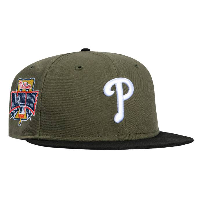 ニュー内鰓 New Era 【 59Fifty Philadelphia Phillies 1996 All Star Game Patch Pink Uv Hat Men Olive / Black 】 兄弟愛の都市 フィリーズ Game 取り組み pink サクラ色 メンズ olive オリーブ 黒いこと 黒いこと