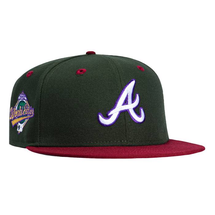 ニュー内鰓 New Era 【 59Fifty Atlanta Braves 1995 World Series Patch Hat Men Green / Cardinal 】 ジョージアの州都 ブレーブス つづき物 メンズ green 緑・緑であること 枢機卿