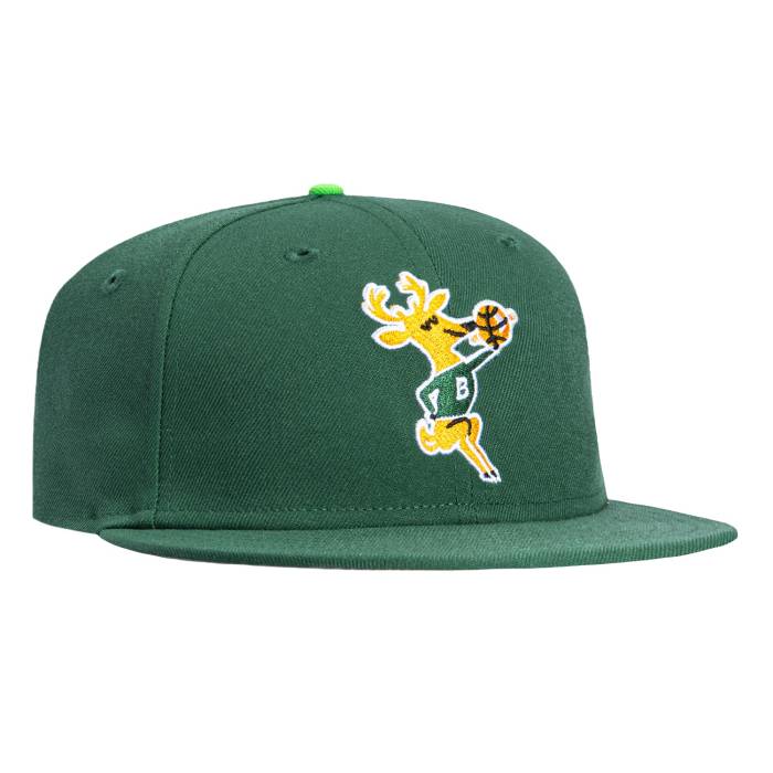 【★百貨店SALE★6/11真夜中2時迄】ニュー内鰓 New Era 【 59Fifty Milwaukee Bucks 1968 Alternate Hat Men Green 】 ミルウォーキー バックス メンズ green 緑・緑であること