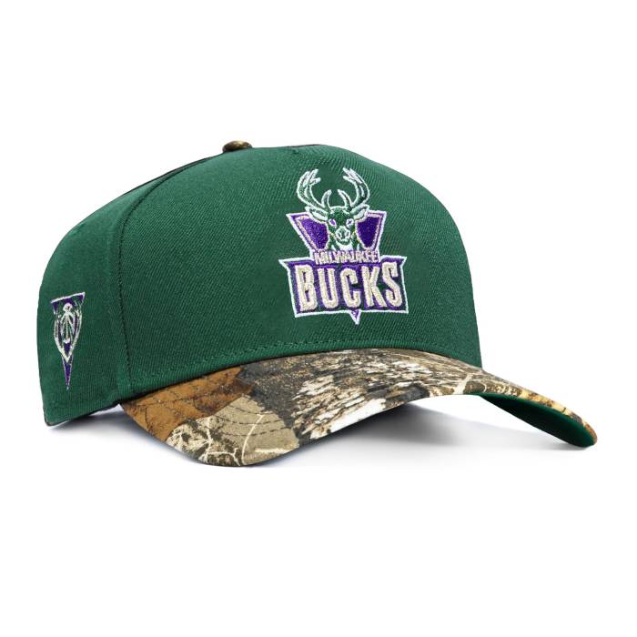ニューエラ New Era 【 9Forty A-Frame Milwaukee Bucks 1993 Logo Patch Snapback Hat Men Green / Real Tree 】 ミルウォーキー バックス ロゴ Snapback スナップバック バッグ メンズ green 緑・グリーン レアル｜スニケス