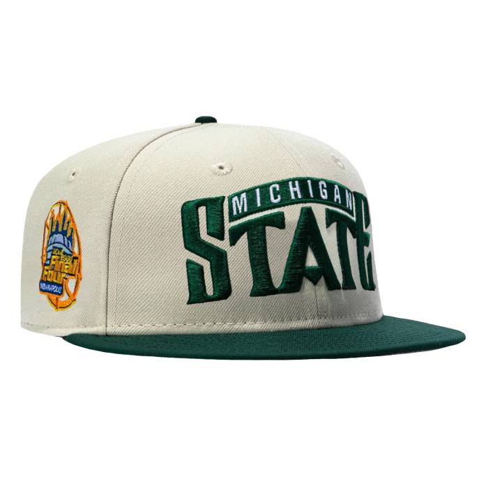 【★百貨店SALE★6/11真夜中2時迄】ニュー内鰓 New Era 【 59Fifty Michigan State Spartans 2000 Final Four Patch Word Hat Men White / Green 】 ミシガン湖 State 滑るゲーム盤 スパルタンズ メンズ 白いこと 白いこと green 緑・緑であること