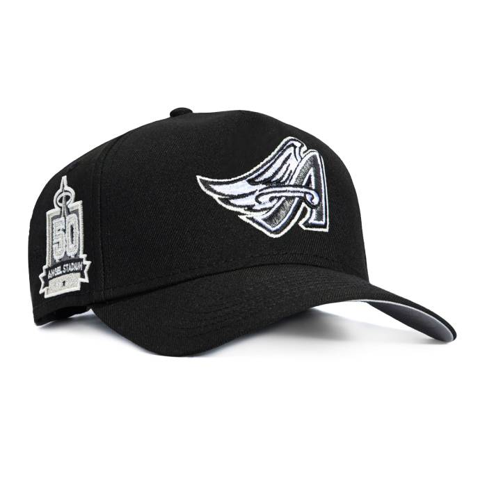 ニューエラ New Era 【 9Forty Gitd A-Frame Los Angeles Angels 50Th Anniversary Stadium Patch Snapback Hat Men Black / White 】 angels エンジェルス スタジアム Snapback スナップバック バッグ メンズ 黒色 ブラック 白色|スニケス