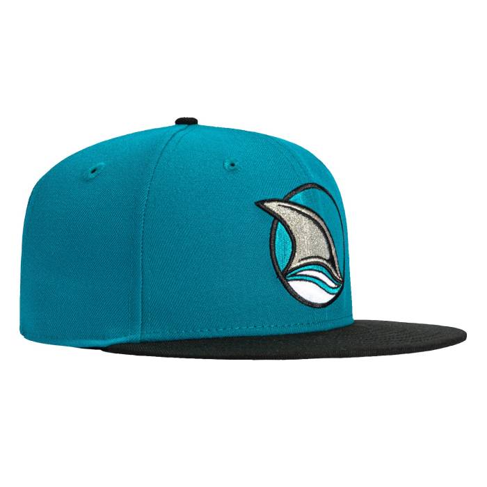 ニューエラ New Era 【 59Fifty San Jose Sharks Alternate Hat Men Teal / Black 】 シャークス メンズ 黒色 ブラック