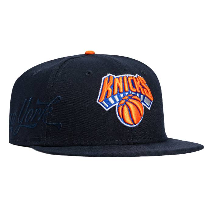 ニューエラ New Era 【 59Fifty Side Script New York Knicks Script Patch Hat Men Navy 】 スクリプト ニックス メンズ 紺色 ネイビー｜スニケス