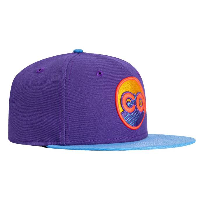 ニューエラ New Era 【 59Fifty Colorado Rockies 2025 City Connect Hat Men Purple / Light Blue 】 コロラド ロッキーズ シティ メンズ Purple 紫・パープル 青色 ブルー|スニケス