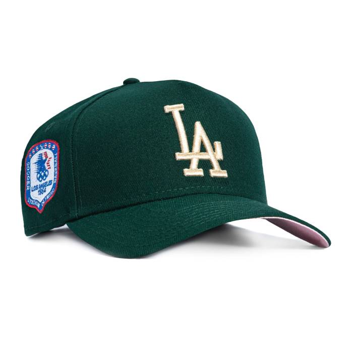ニューエラ New Era 【 9Forty A-Frame Los Angeles Dodgers 1984 Olympic Stadium Patch Pink Uv Snapback Hat Men Green / Ivy 】 ドジャース オリンピック スタジアム pink ピンク Snapback スナップバック バッグ メンズ green