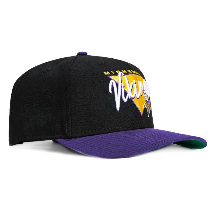 ニュー内鰓 New Era 【 9Seventy Minnesota Vikings Vintage Triangle Stretch Snapback Hat Men Black / Purple 】 北極星の州 バイキングス vintage ビンテージ・ヴィンテージ Snapback スナップバック 御徒面子 メンズ 黒いこと ブ