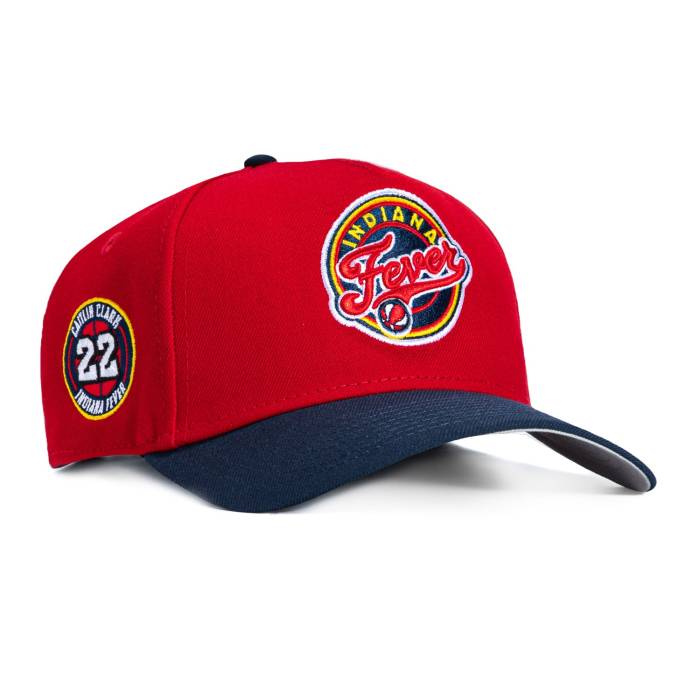 ニューエラ New Era 【 9Forty A-Frame Indiana Fever Caitlin Clark 22 Patch Snapback Hat Men Red / Navy 】 インディアナ Snapback スナップバック バッグ メンズ Red 赤・レッド 紺色 ネイビー
