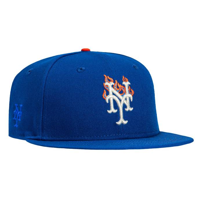ニューエラ New Era 【 59Fifty New York Mets Logo Patch Flame Hat Men Royal 】 メッツ ロゴ メンズ｜スニケス