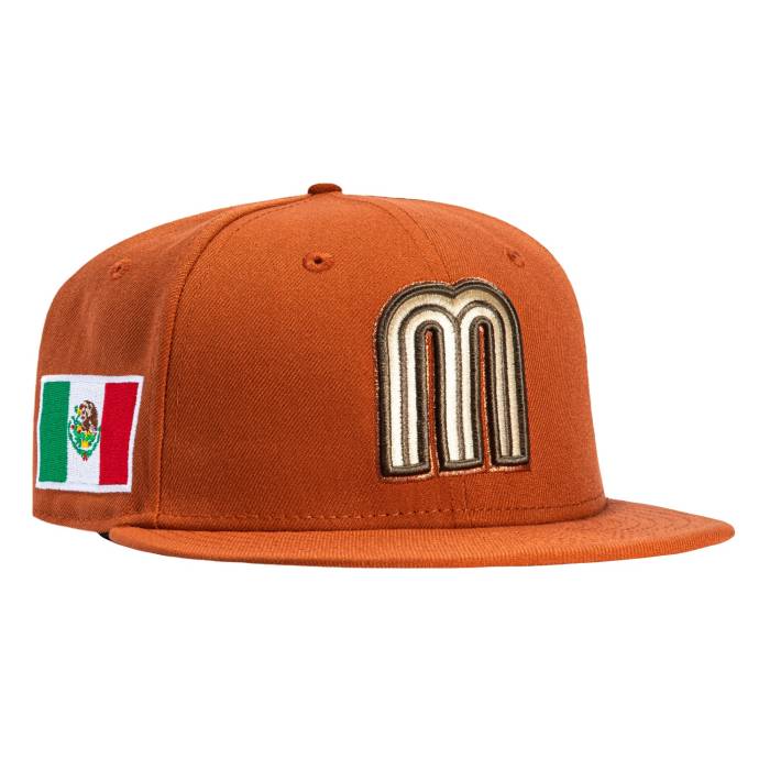 【★百貨店SALE★6/11真夜中2時迄】ニュー内鰓 New Era 【 59Fifty Mexico World Baseball Classic Mexico Flag Patch Hat Men Burnt Orange / Brown / Metallic Copper 】 メキシコ合衆国 野球 古典派音楽 メンズ orange 橙・オレンジ色 赤銅色 赤銅色 銅色 コッパ