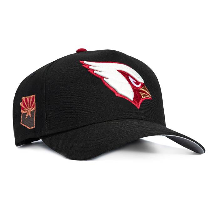 ニュー内鰓 New Era 【 9Forty A-Frame Rivals Arizona Cardinals State Patch Snapback Hat Men Black 】 アリゾナ カージナルス State 滑るゲーム盤 Snapback スナップバック 御徒面子 メンズ 黒いこと 黒いこと