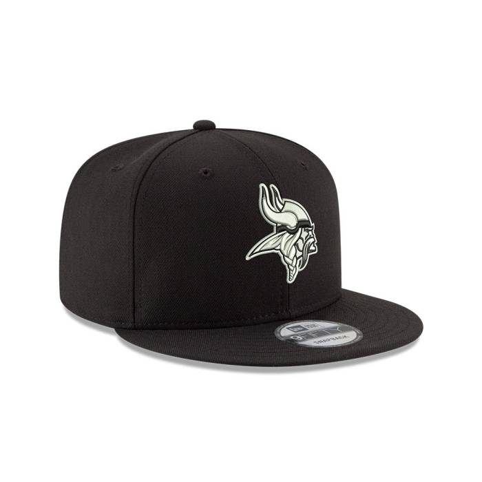 ニューエラ New Era 【 9Fifty Minnesota Vikings Snapback Hat Men Black / White 】 ミネソタ バイキングス Snapback スナップバック バッグ メンズ 黒色 ブラック 白色 ホワイト