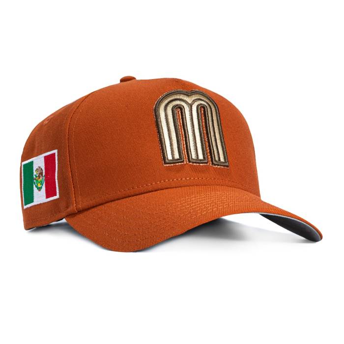 ニューエラ New Era 【 9Forty A-Frame Mexico World Baseball Classic Mexico Flag Patch Snapback Hat Men Burnt Orange / Brown / Metallic Copper 】 メキシコ ベースボール クラシック Snapback スナップバック バッグ メンズ orang｜スニケス