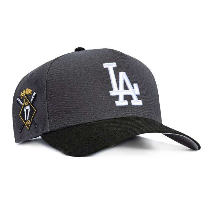 ニューエラ New Era 【 9Forty A-Frame Los Angeles Dodgers Shohei Ohtani Wreath Patch Snapback Hat Men Graphite / Black 】 ドジャース Snapback スナップバック バッグ メンズ 黒色 ブラック｜スニケス