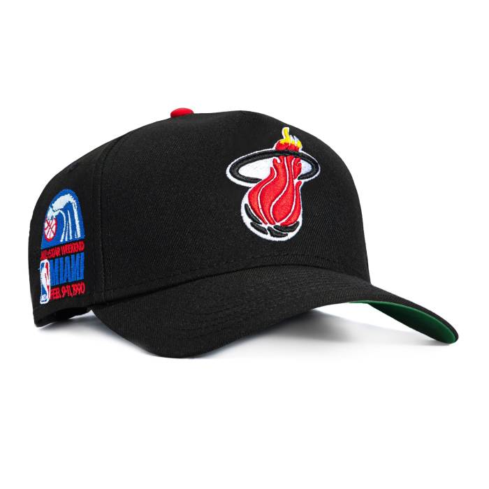 ニューエラ New Era 【 9Forty A-Frame Miami Heat 1990 All Star Game Patch Snapback Hat Men Black 】 マイアミ ヒート Game ゲーム Snapback スナップバック バッグ メンズ 黒色 ブラック｜スニケス