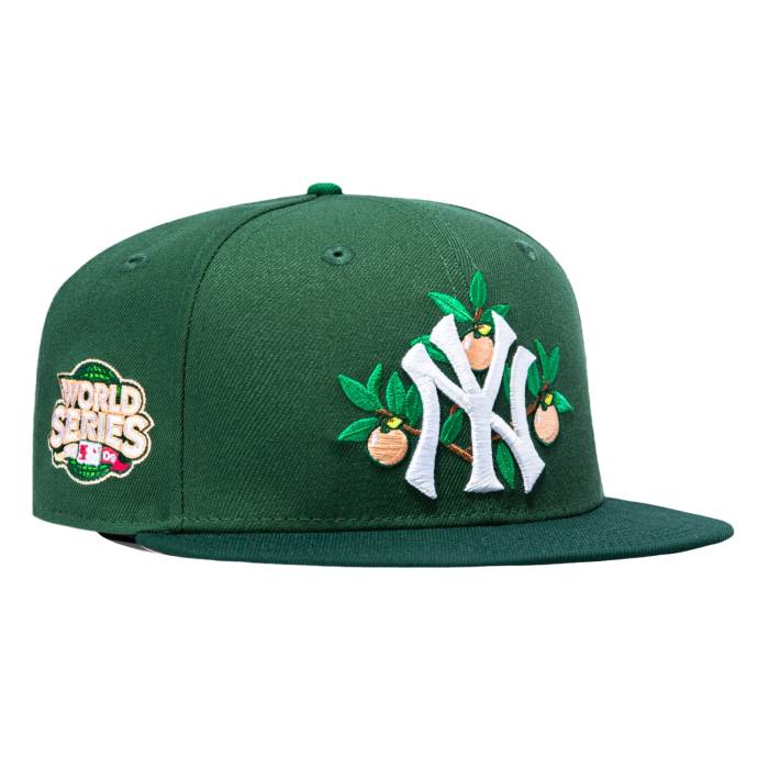 【★百貨店SALE★6/11真夜中2時迄】ニュー内鰓 New Era 【 59Fifty Citrus New York Yankees 2009 World Series Patch Pink Uv Hat Men Green / Green 】 ヤンキース 続きもの pink さくら色 メンズ green 緑・緑であること