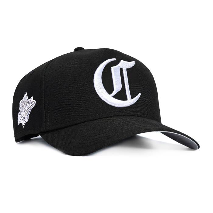 ニューエラ New Era 【 9Forty A-Frame Cincinnati Reds 1990 World Series Patch Old English Snapback Hat Men Black / White 】 シンシナティ レッズ シリーズ Snapback スナップバック バッグ メンズ 黒色 ブラック 白色 ホ