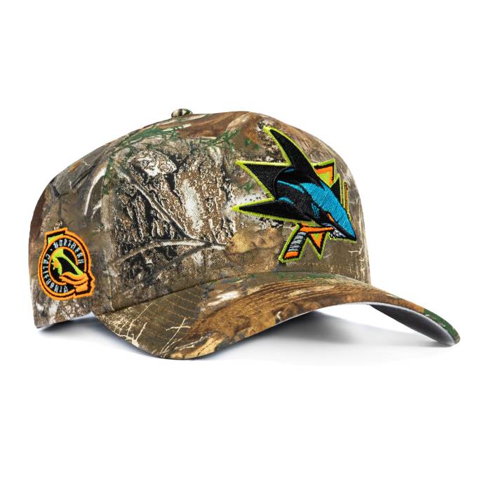 ニュー内鰓 New Era 【 9Fifty A-Frame Neon Realtree San Jose Sharks Northern California Patch Pre-Curved Snapback Hat Men Real Tree Camo 】 シャークス 黄金州 Snapback スナップバック 御徒面子 メンズ レアル 間鴨柄