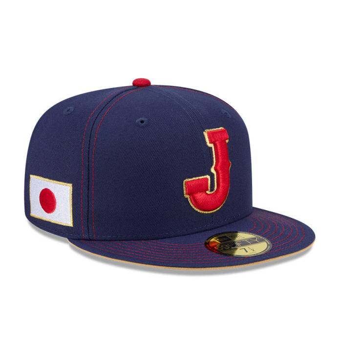 【★百貨店SALE★6/11真夜中2時迄】ニュー内鰓 New Era 【 59Fifty Japan 2026 World Baseball Classic Japan Flag Patch On-Field Hat Men Navy 】 野球 古典派音楽 メンズ 紺色 米国海軍
