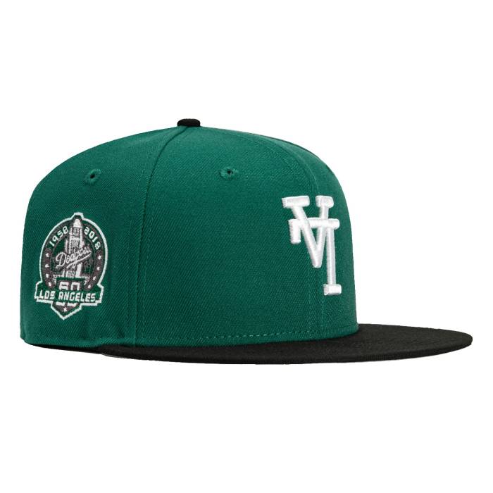 ニューエラ New Era 【 59Fifty Los Angeles Dodgers 60Th Anniversary Patch Upside Down Hat Men Green / Black / White 】 ドジャース ダウン メンズ green 緑・グリーン 黒色 ブラック 白色 ホワイト