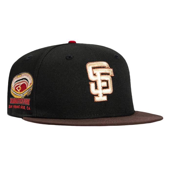 ニュー内鰓 New Era 【 59Fifty Valentine\u0027s Day San Francisco Giants Candlestick Park Patch Hat Men Black / Brown 】 ジャイアンツ 運動場 メンズ 黒いこと 黒いこと 赤銅色 赤銅色