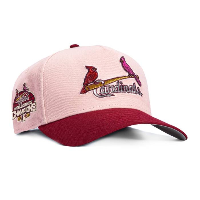 ニューエラ New Era 【 9Forty A-Frame Valentine\'s Day St Louis Cardinals 2006 World Series Champions Patch Snapback Logo Hat Men Pink / Cardinal 】 カージナルス シリーズ Snapback スナップバック バッグ ロゴ メンズ pink ピン|スニケス