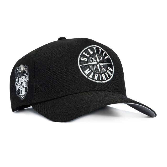 ニューエラ New Era 【 9Forty Gitd A-Frame Seattle Mariners 2023 All Star Game Patch Snapback Logo Hat Men Black / White 】 シアトル マリナーズ Game ゲーム Snapback スナップバック バッグ ロゴ メンズ 黒色 ブラック 白｜スニケス