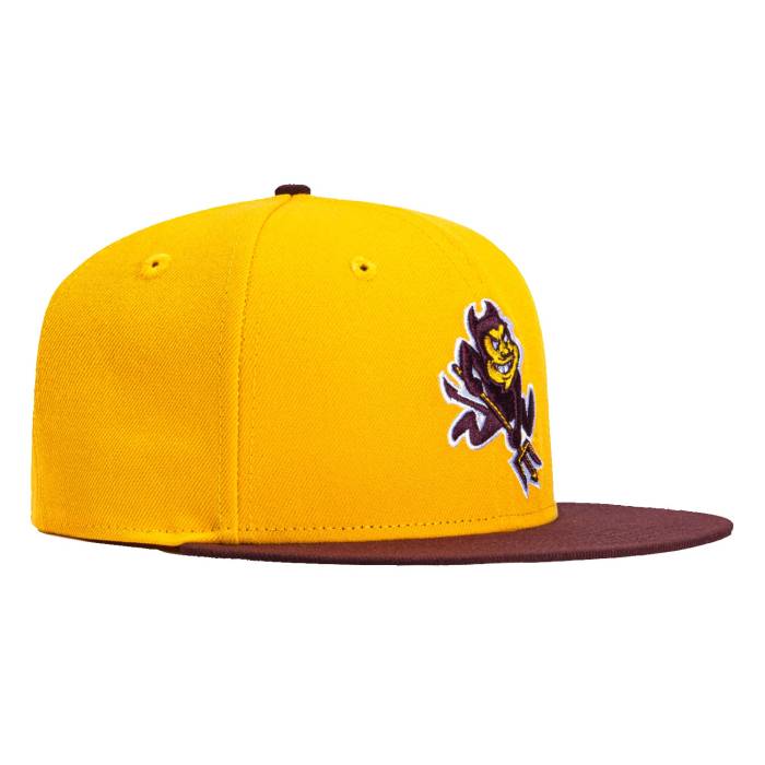 ニューエラ New Era 【 59Fifty Arizona State Sun Devils Sparky Hat Men Gold / Maroon 】 アリゾナ State スケートボード デビルス メンズ ゴールド マルーン｜スニケス