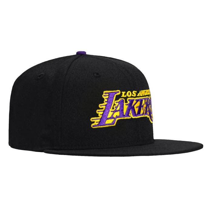 ニューエラ New Era 【 59Fifty Los Angeles Lakers Motion Hat Men Black / Purple / Gold 】 Lakers レイカーズ メンズ 黒色 ブラック Purple 紫・パープル ゴールド|スニケス