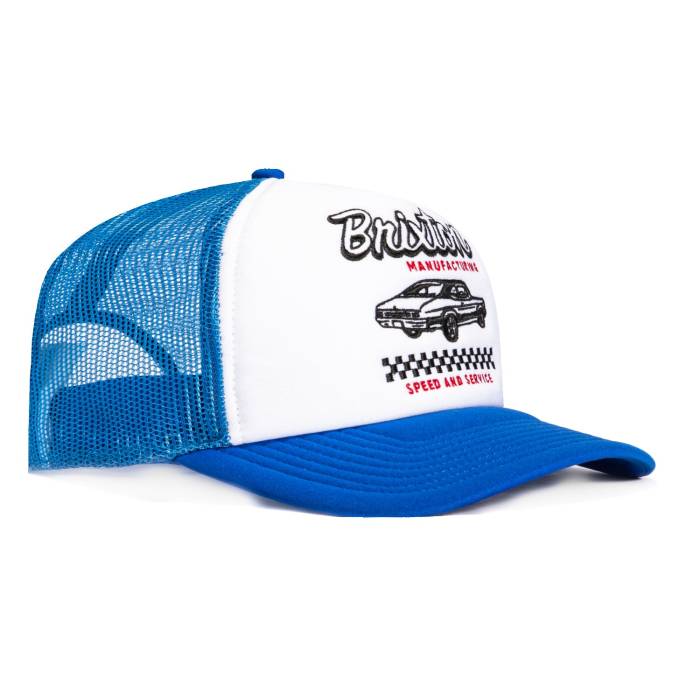 ブリクストン Brixton 【 Speed And Service Mesh Snapback Trucker Foam Hat Men Blue 】 Speed スピード Snapback スナップバック バッグ トラッカー メンズ 青色 ブルー