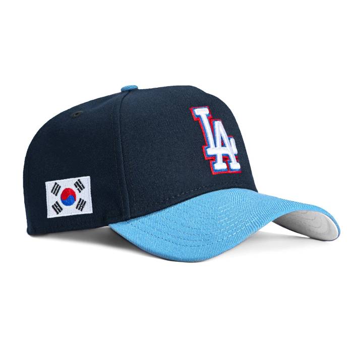 ニューエラ New Era 【 9Forty A-Frame Los Angeles Dodgers Korea Flag Patch Snapback Hat Men Navy / Light Blue 】 ドジャース Snapback スナップバック バッグ メンズ 紺色 ネイビー 青色 ブルー