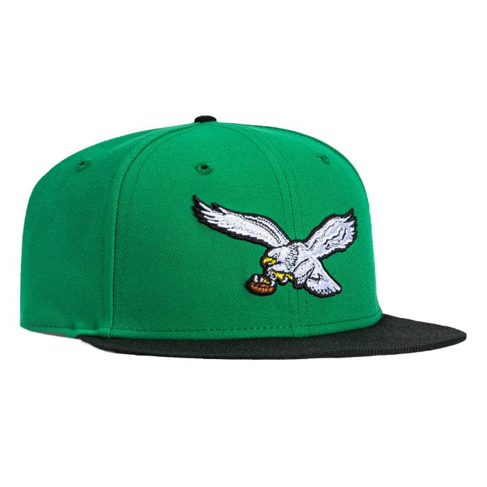 ニューエラ New Era 【 59Fifty Philadelphia Eagles 1989 Hat Men Kelly Green / Black 】 フィラデルフィア イーグルス メンズ green 緑・グリーン 黒色 ブラック｜スニケス