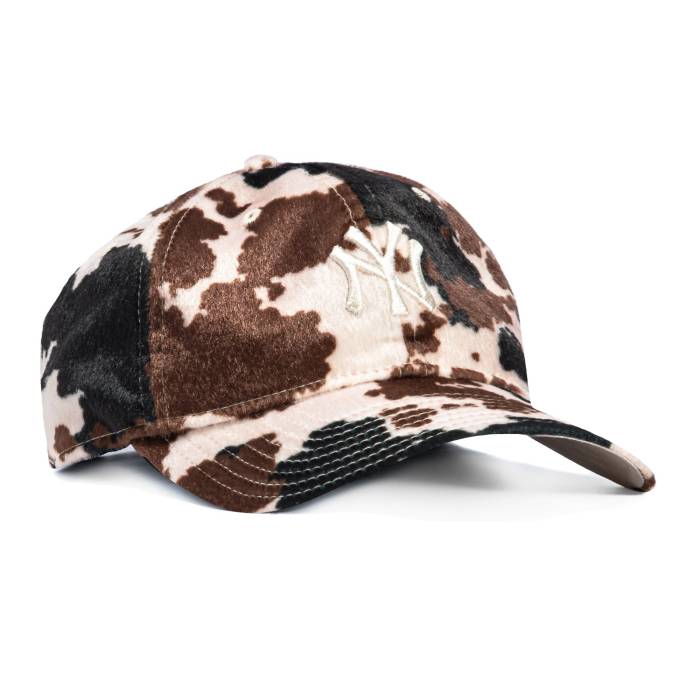 ニューエラ New Era 【 9Twenty Cow Animal Print Faux Fur New York Yankees Strapback Hat Men Black / Brown / Ivy 】 ヤンキース メンズ 黒色 ブラック 茶色 ブラウン