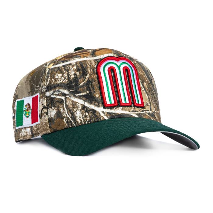 ニュー内鰓 New Era 【 9Forty A-Frame Mexico World Baseball Classic Mexico Flag Patch Snapback Hat Men Real Tree Camo / Green 】 メキシコ合衆国 野球 古典派音楽 Snapback スナップバック 御徒面子 メンズ レアル 間鴨柄 g